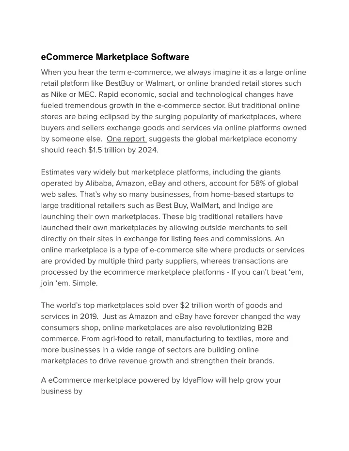 ecommerce marketplace software