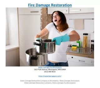 fire damage restoration