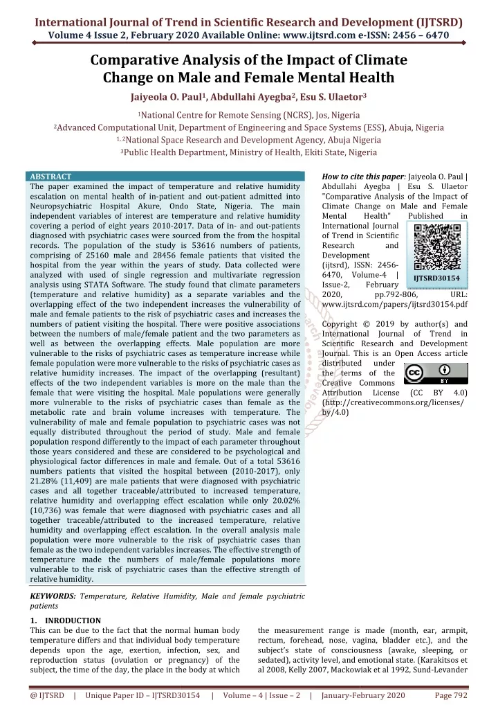 international journal of trend in scientific