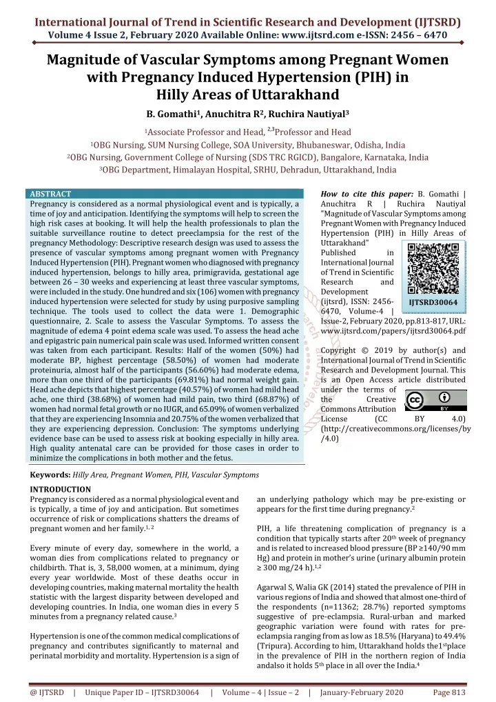 international journal of trend in scientific