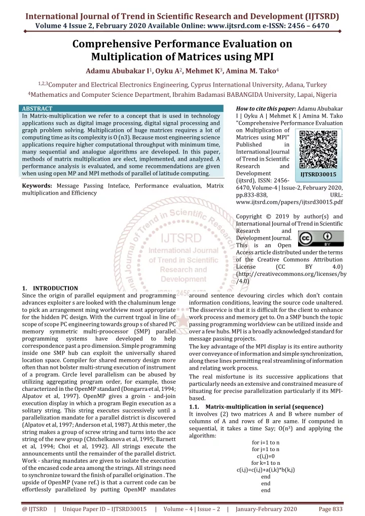 international journal of trend in scientific