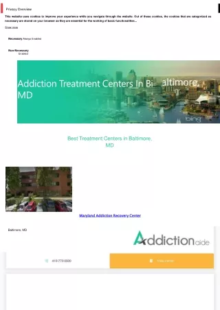 Addiction Treatment Centers In Baltimore, MD