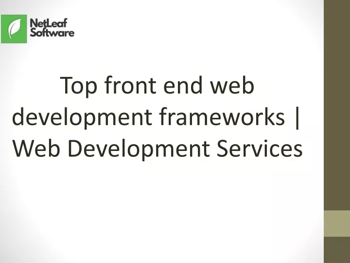 top front end web development frameworks