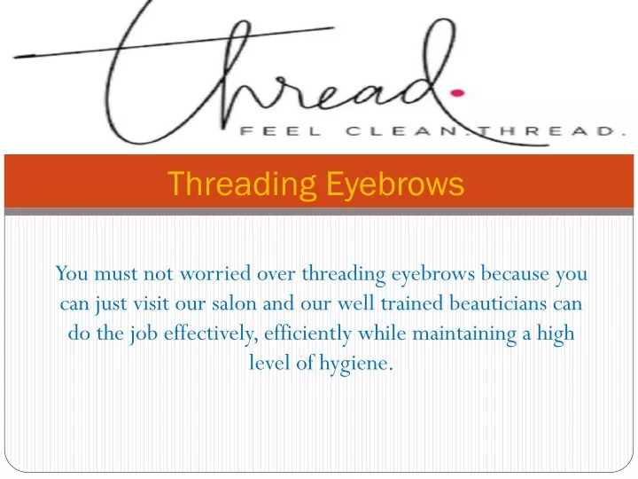 threading eyebrows