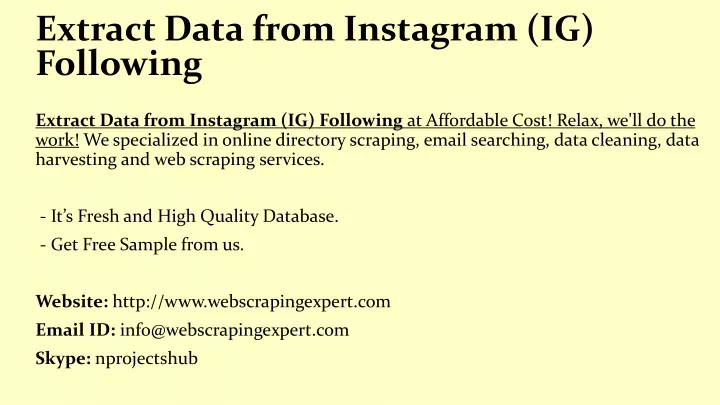 extract data from instagram ig following