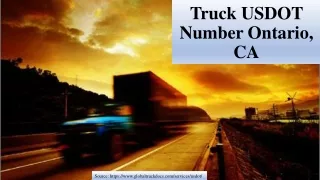 Truck USDOT Number Ontario, CA