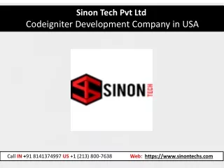 Codeigniter Development Company in USA - Sinon Tech Pvt Ltd