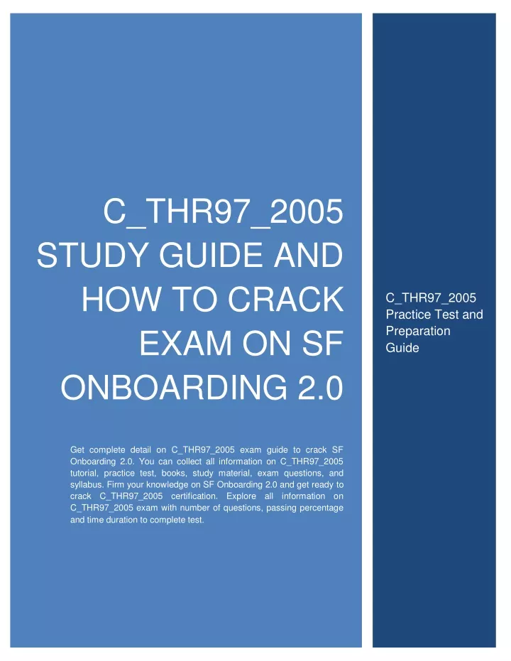 c thr97 2005 study guide and how to crack exam