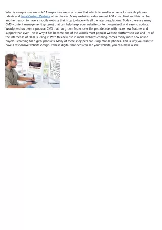 what is a responsive website a responsive website