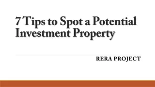 7 Tips to Spot a Potential Investment Property