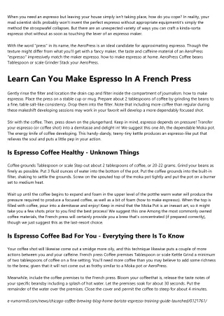 Can You Make Espresso In A French Press Sectrets from Professional Baristas