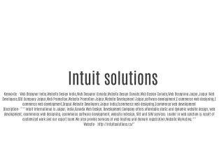 Intuit Solutions