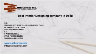 Best Interior Designing Company in Delhi