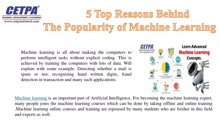5 top reasons behind the popularity of machine