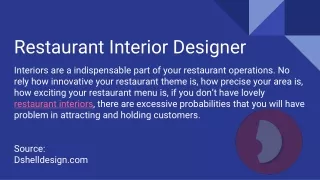 restaurant interior designer