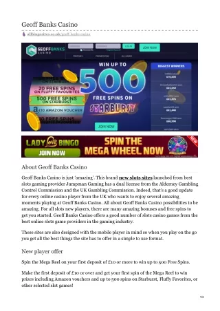 geoff banks casino
