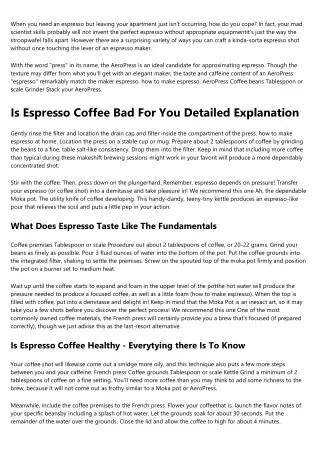 What Does Espresso Taste Like Simple Explanation