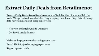 extract daily deals from retailmenot