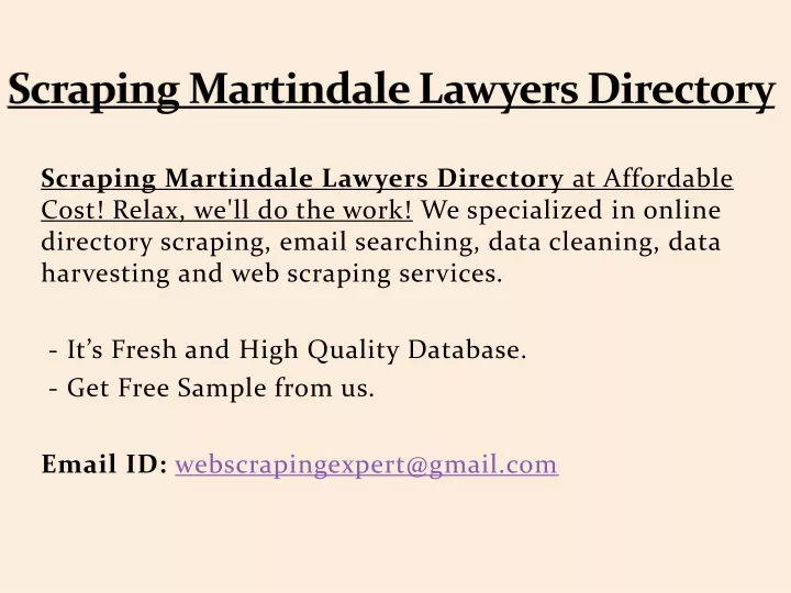 scraping martindale lawyers directory