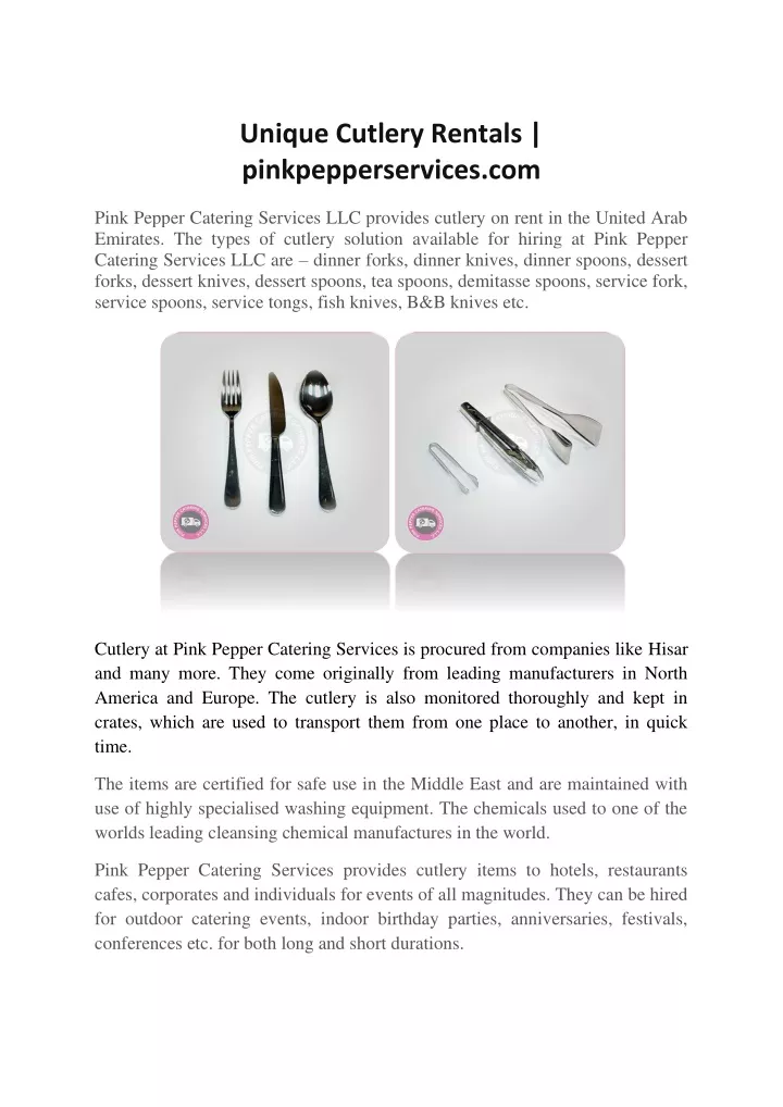 unique cutlery rentals pinkpepperservices com