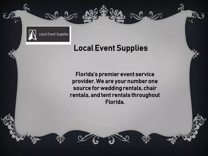 local event supplies
