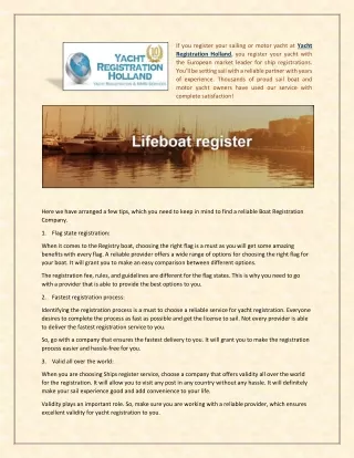 Get Boat Registration | Yachtregistration.company