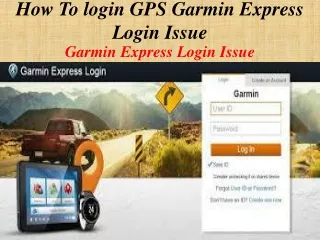 how to login gps garmin express login issue