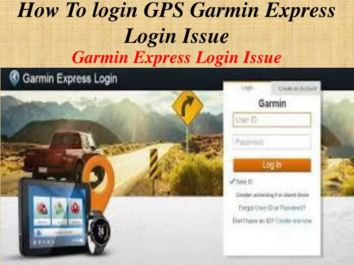 how to login gps garmin express login issue