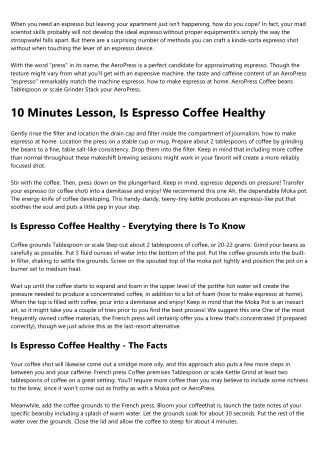 Can You Make Espresso In A French Press Fundamental Facts