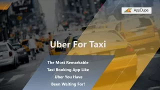 On-Demand Taxi App Like Uber