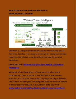 how to secure your webroot kindle fire