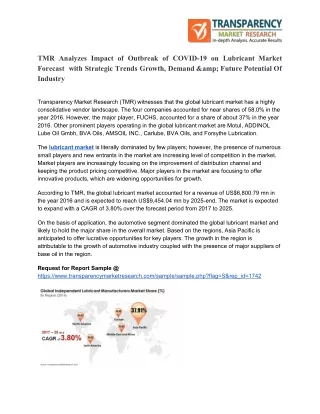 tmr analyzes impact of outbreak of covid
