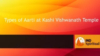 Types of Aarti at Kashi Vishwanath