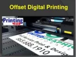 Offset Digital Printing