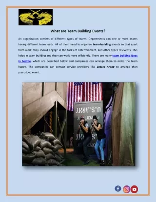 what are team building events