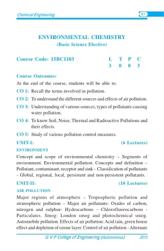 Environmental chemistry