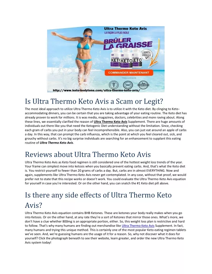 is ultra thermo keto avis a scam or legit