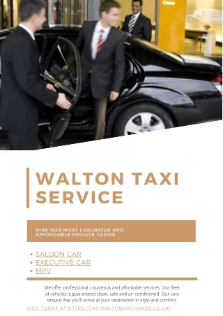 Hire Affordable Taxi Services in Walton