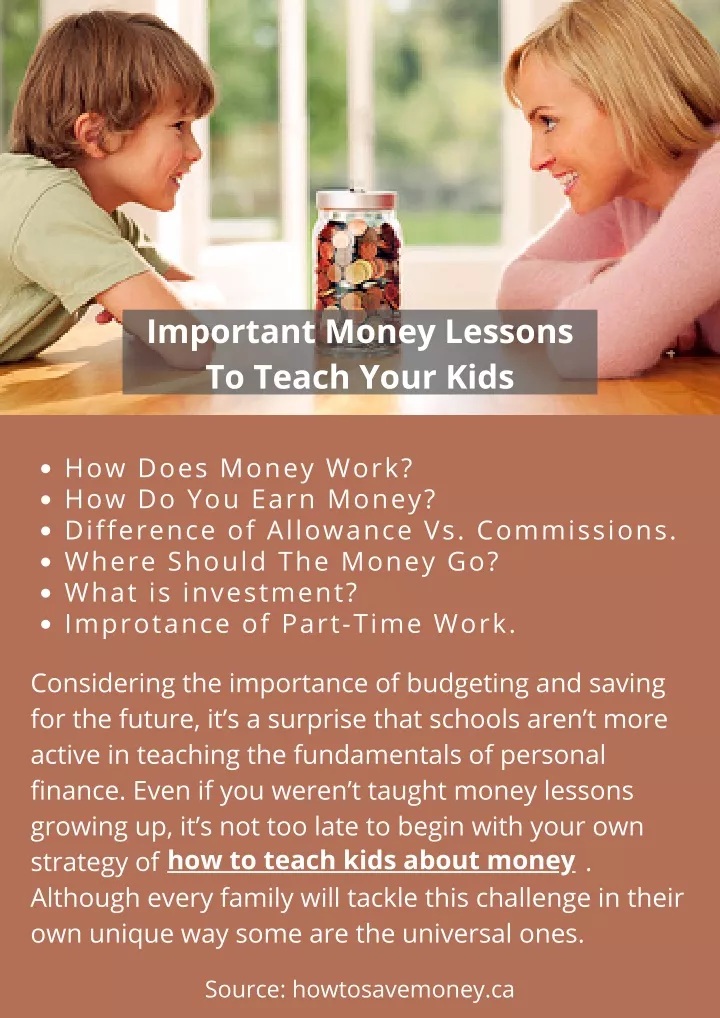 important money lessons to teach your kids