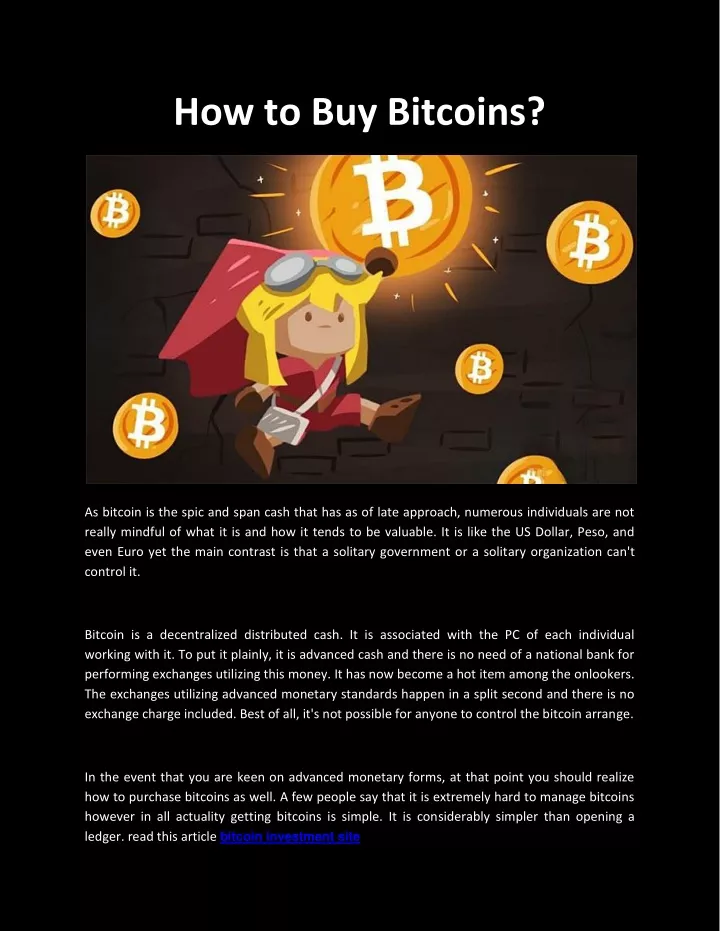how to buy bitcoins