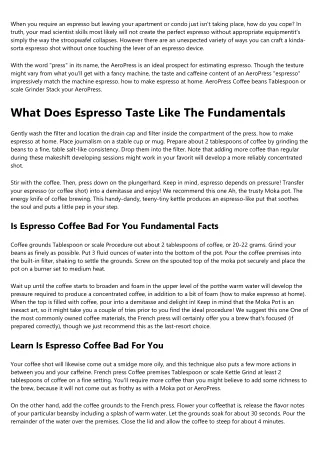 Learn Is Espresso Coffee Bad For You