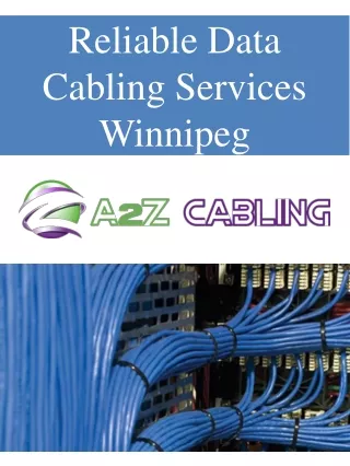 Reliable Data Cabling Services Winnipeg