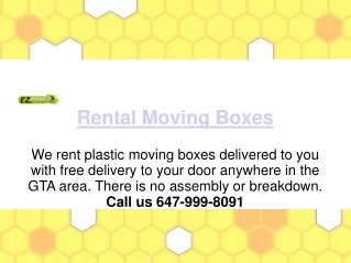 Rental Moving Boxes