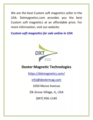 we are the best custom soft magnetics seller