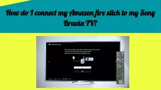 How do i connect my amazon firestick on sony tv