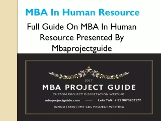 Project Report Makers For MBA Final Year