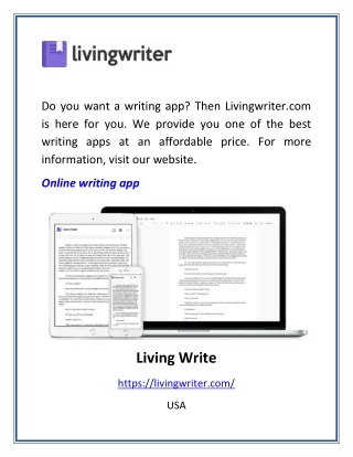 Online writing app | Livingwriter.com