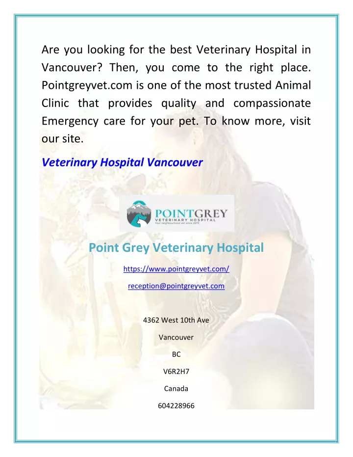 are you looking for the best veterinary hospital