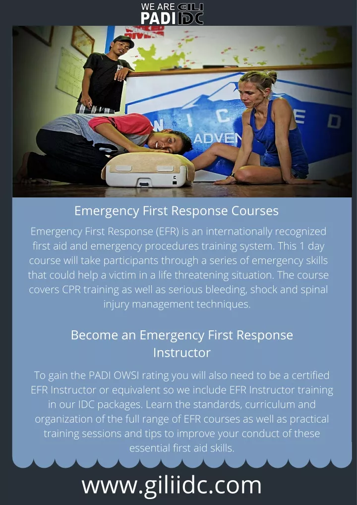 emergency first response courses